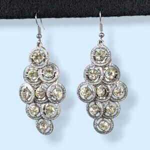 V. Dangling Green Crystal Earrings